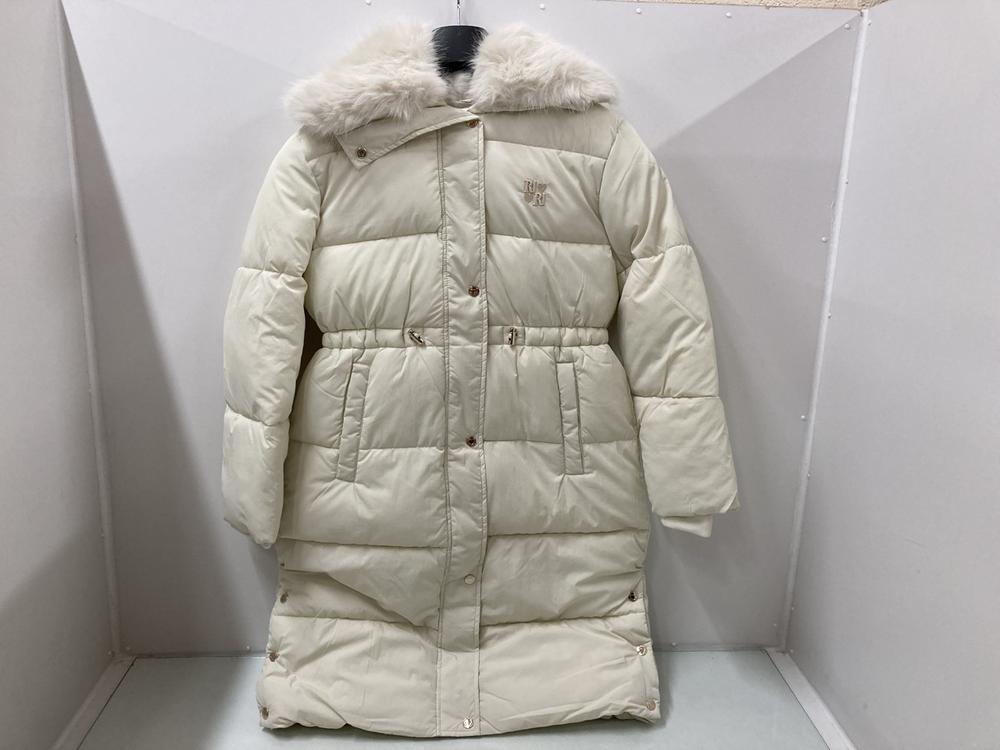 River Island Kids Cream Fur Puffer Jacket UK Size 11 - 12 Years RRP £59.99