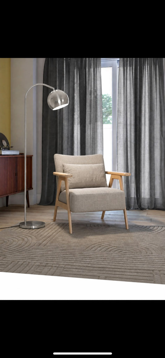John Lewis Hector Mini Floor Lamp Satin Nickel Finish RRP £80