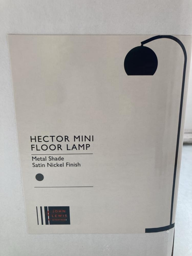 John Lewis Hector Mini Floor Lamp Satin Nickel Finish RRP £80